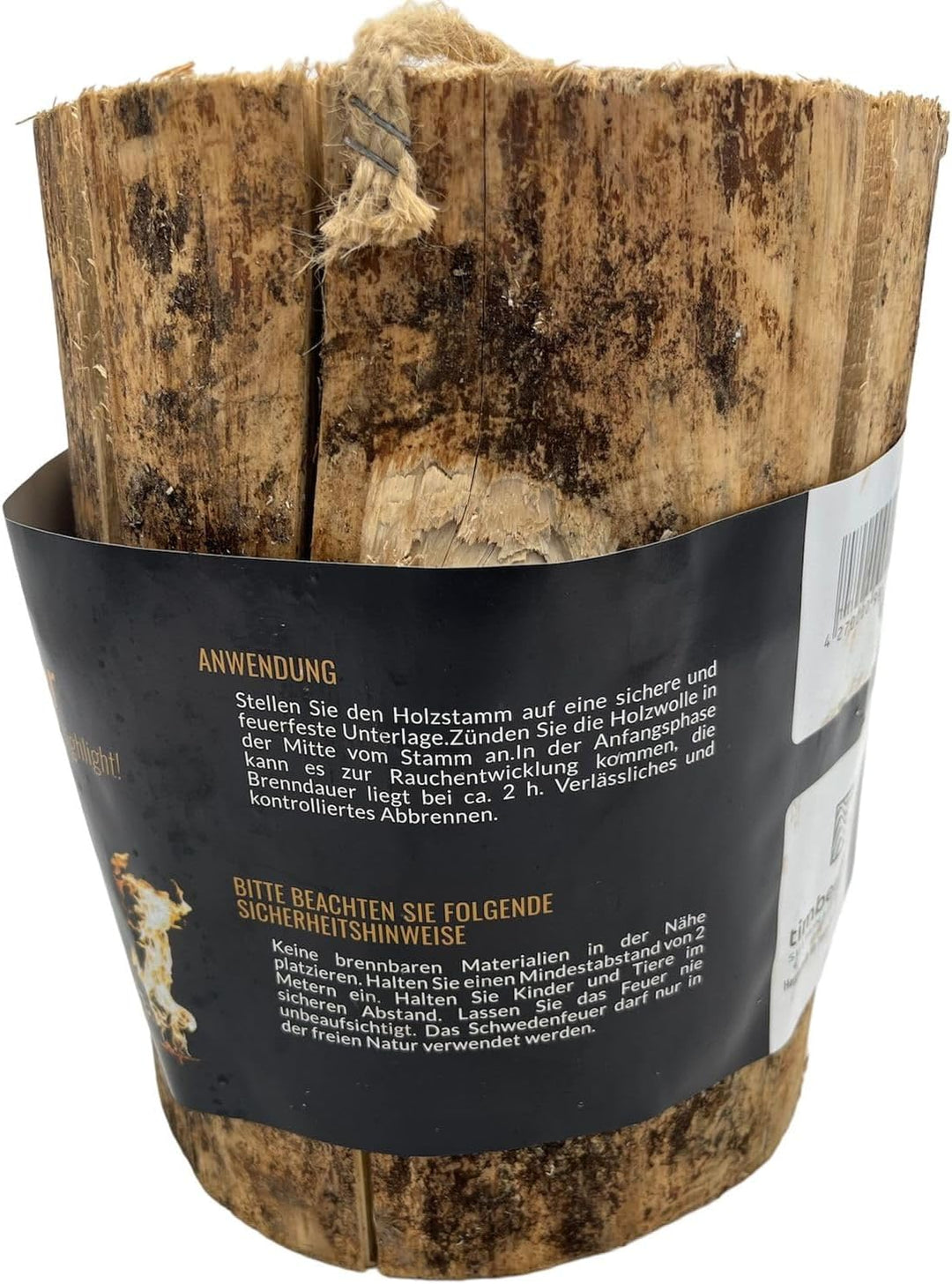 Buri Schwedenfeuer mit 25cm Höhe und 17-24cm Durchmesser I Schwedenfackel für Outdoor-Spass bis zu 2