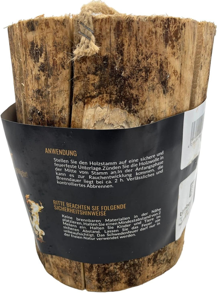 Buri Schwedenfeuer mit 25cm Höhe und 17-24cm Durchmesser I Schwedenfackel für Outdoor-Spass bis zu 2