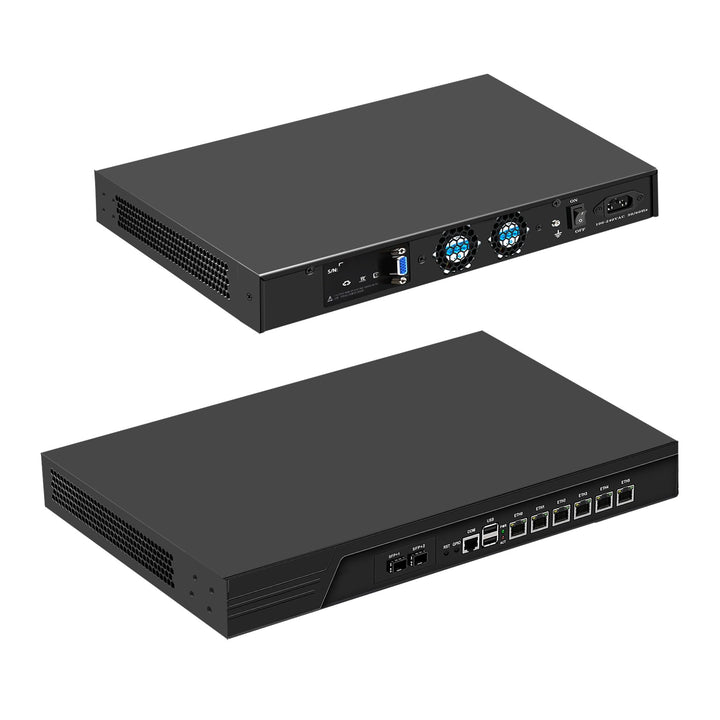 CWWK 1U Firewall Appliance Mini PC, Rackmount Router Hardware, 10Gb SFP+ &amp; 6 x 2.5GbE i226-V, Core i