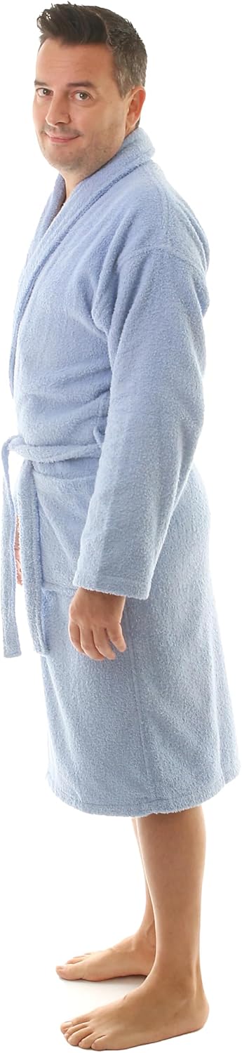 LEBENGOOD Bademantel für Damen, Herren, Unisex, Frottee 100% Baumwolle 400 gr, Flauschig, Kuschelig,