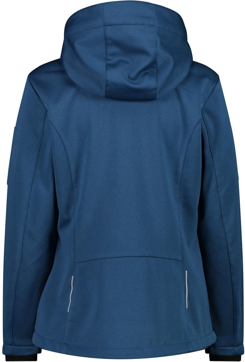CMP Damen Melange Softshelljacke für Damen mit Abnehmbarer Kapuze - 39a5006m Softshelljacke XS Majol