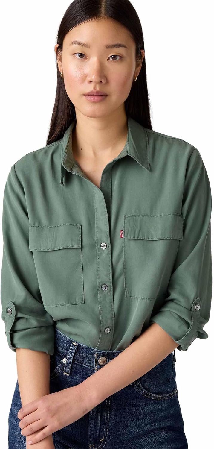 Levi's Damen Doreen Utility Hemd XXL Dark Forest, XXL Dark Forest
