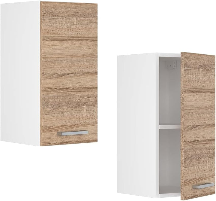 Vicco Hängeschrank R-Line, Sonoma/Weiss, 30 cm Sonoma Hängeschrank 30cm, Sonoma Hängeschrank 30cm