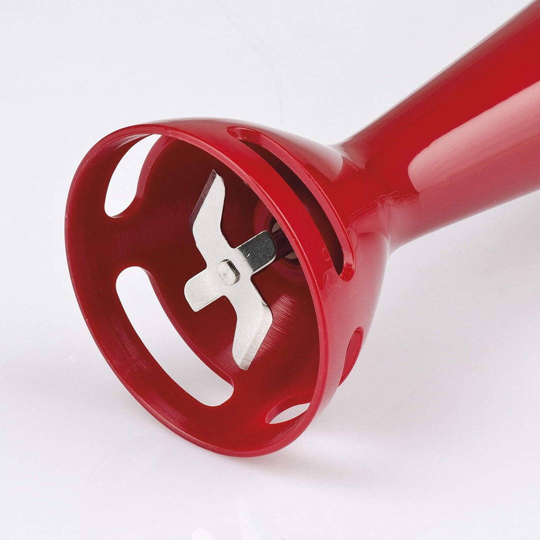 Girmi MX01 Stabmixer, 250 W, DC-Motor, 4 Edelstahlklingen, Pulse-Funktion, Rot, Rot
