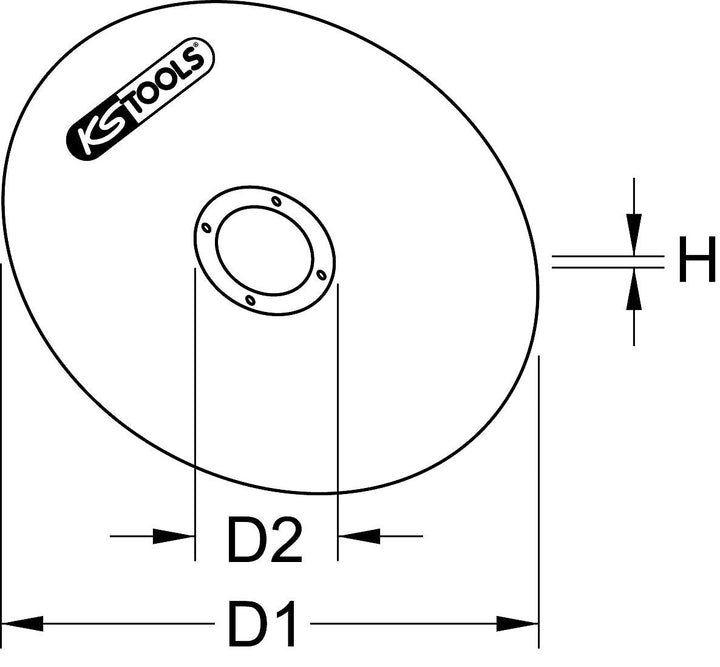 KS Tools 515.5058 Schruppschleifscheibe, gewölbt, Ø 59mm, 25-Pack