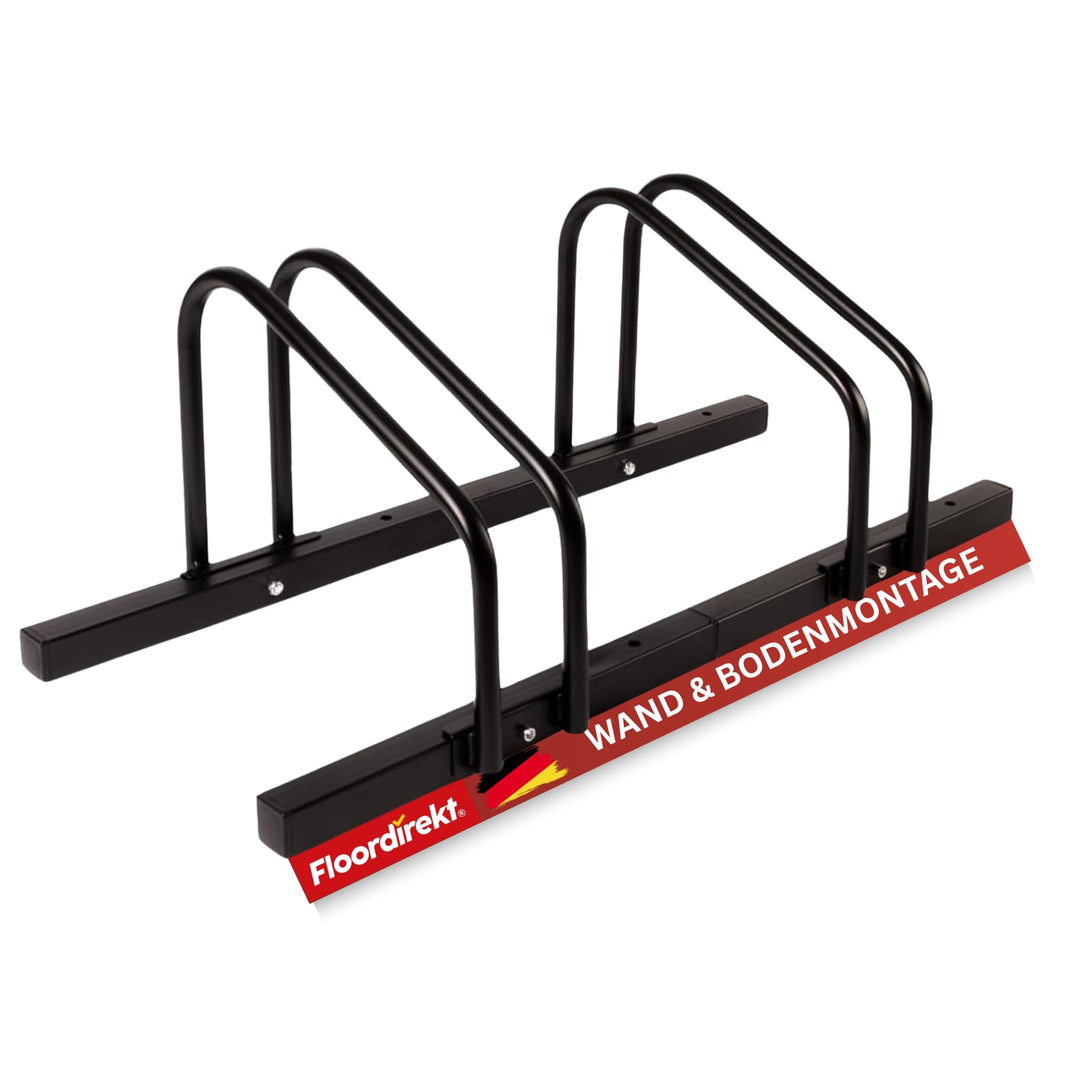 Floordirekt Fahrradständer für 2 Fahrräder mit Reifenbreiten bis 55 mm Eisen Fahrradhalter Aufstells
