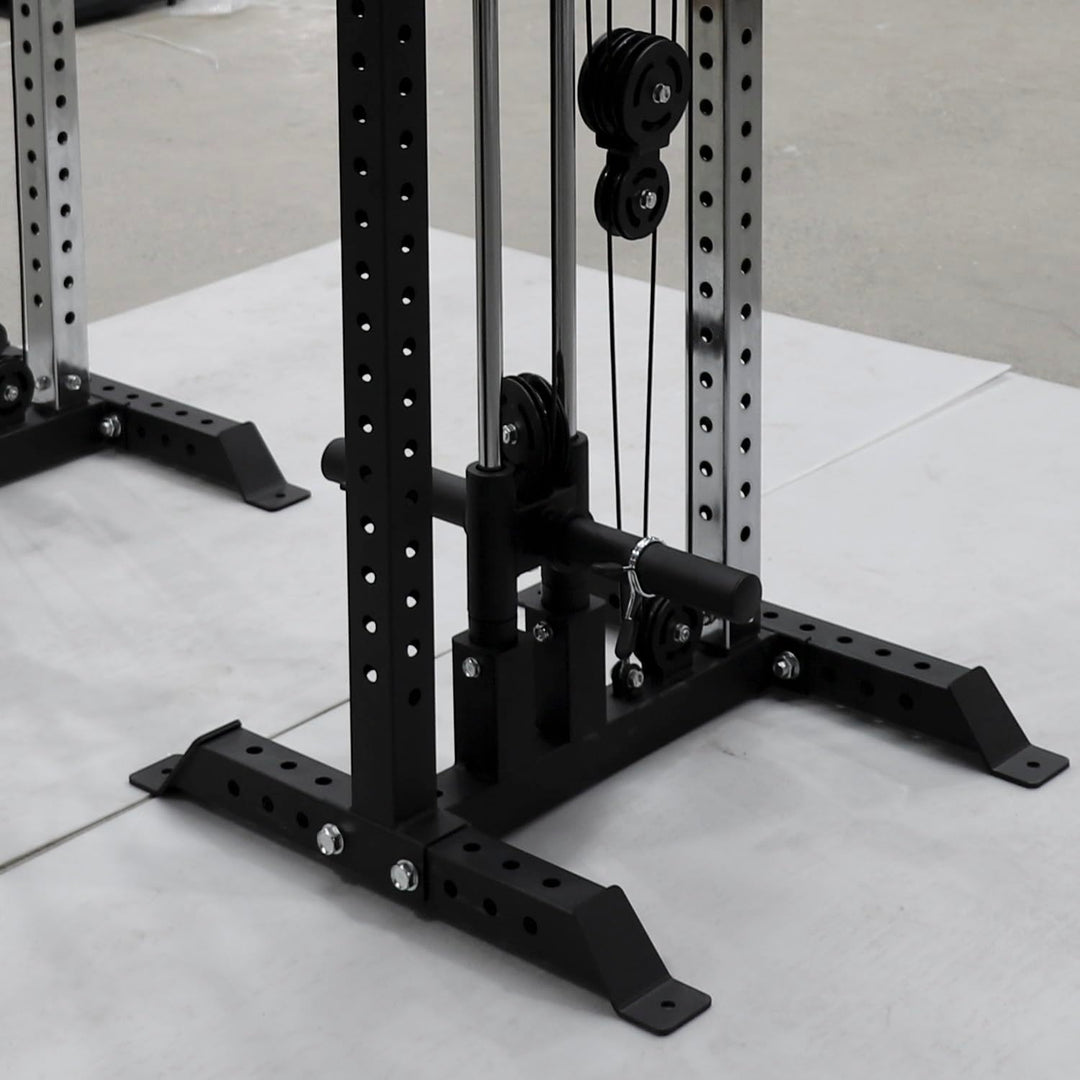 Train Hard® Bodenmontage Latzugturm, Kabelzuganlage, Seilzugstation zur Brandneues Modell 2024 A:1F0