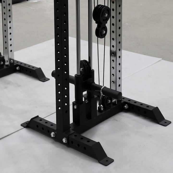 Train Hard® Bodenmontage Latzugturm, Kabelzuganlage, Seilzugstation zur Brandneues Modell 2024 A:1F0