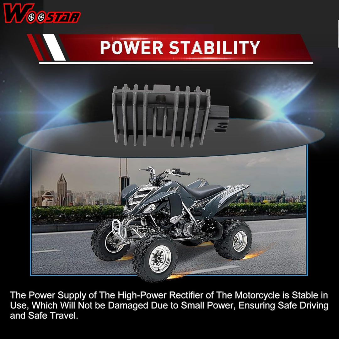 WOOSTAR 12V 6 Draht Spannungsregler Gleichrichter Ersatz für YFM450 2011-2016 YFM660 2001-2005 ATV 4