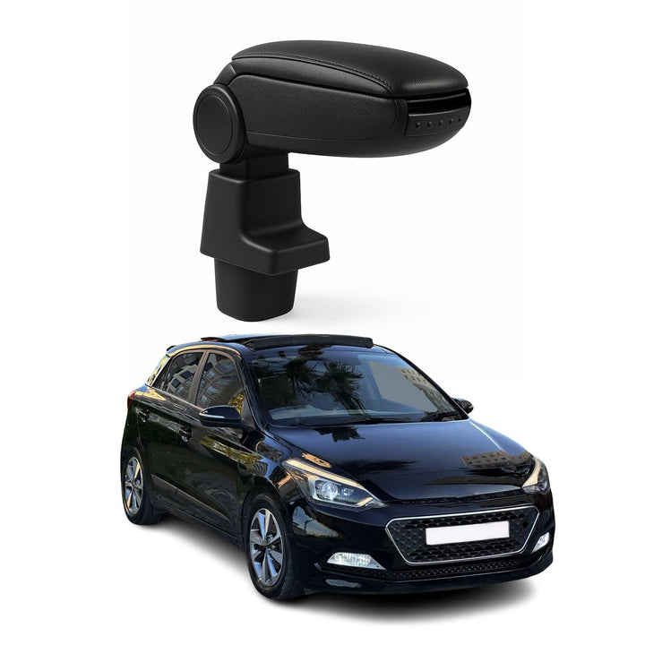 OMAC Mittelarmlehne Armlehne Mittelkonsole kompatibel mit Hyundai i20 2015-2020 PU-Leder Schwarz i20