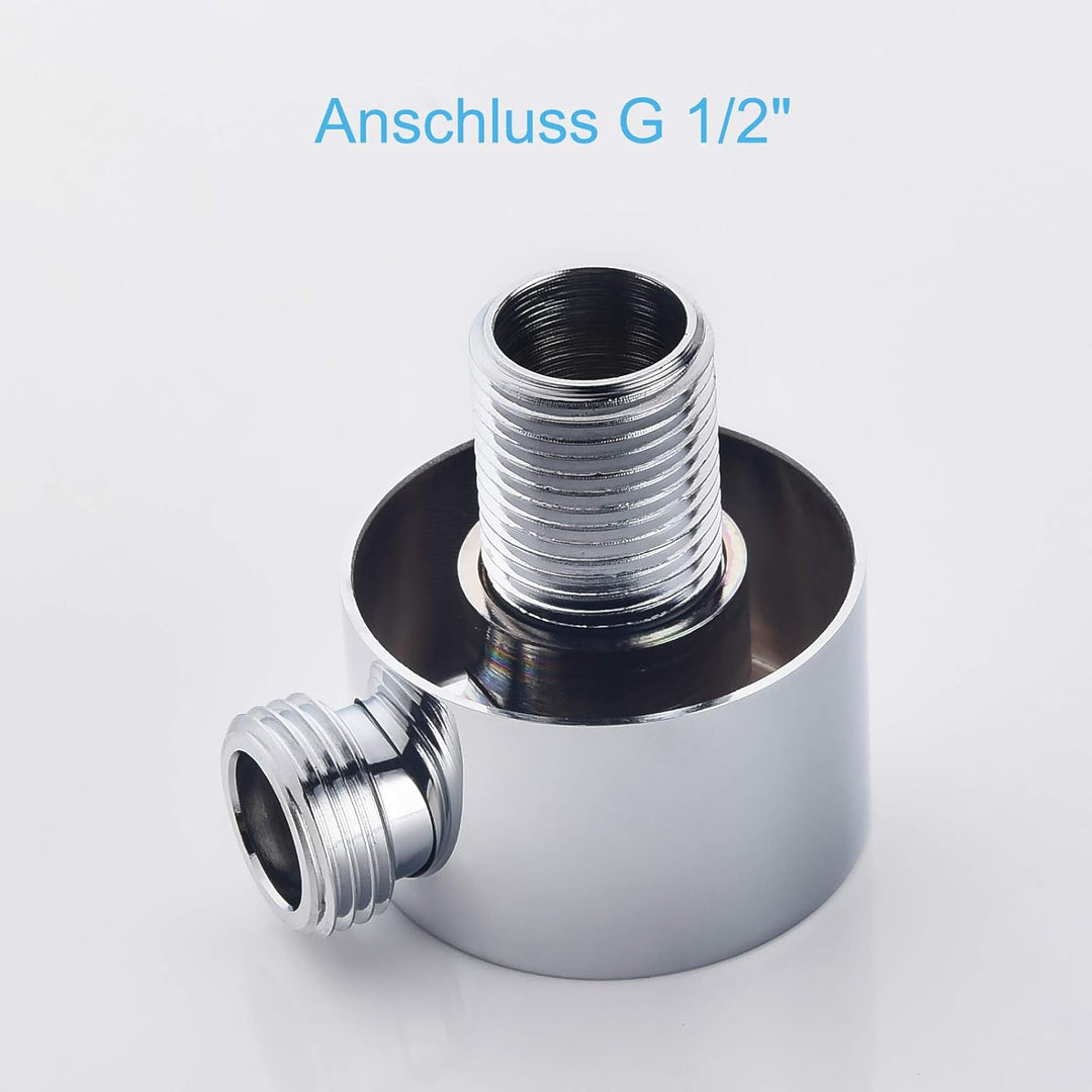Rund Schlauchanschluss Wandanschlussbogen Chrom, Keymark Messing Universal Brauseanschlussbogen 1/2