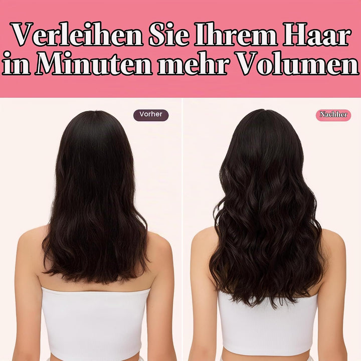 GOO GOO Clip in Extensions Eechthaar, 45cm 120g 7pcs, 4/26/4 Schokoladenbraun Gemischter Honig Blond