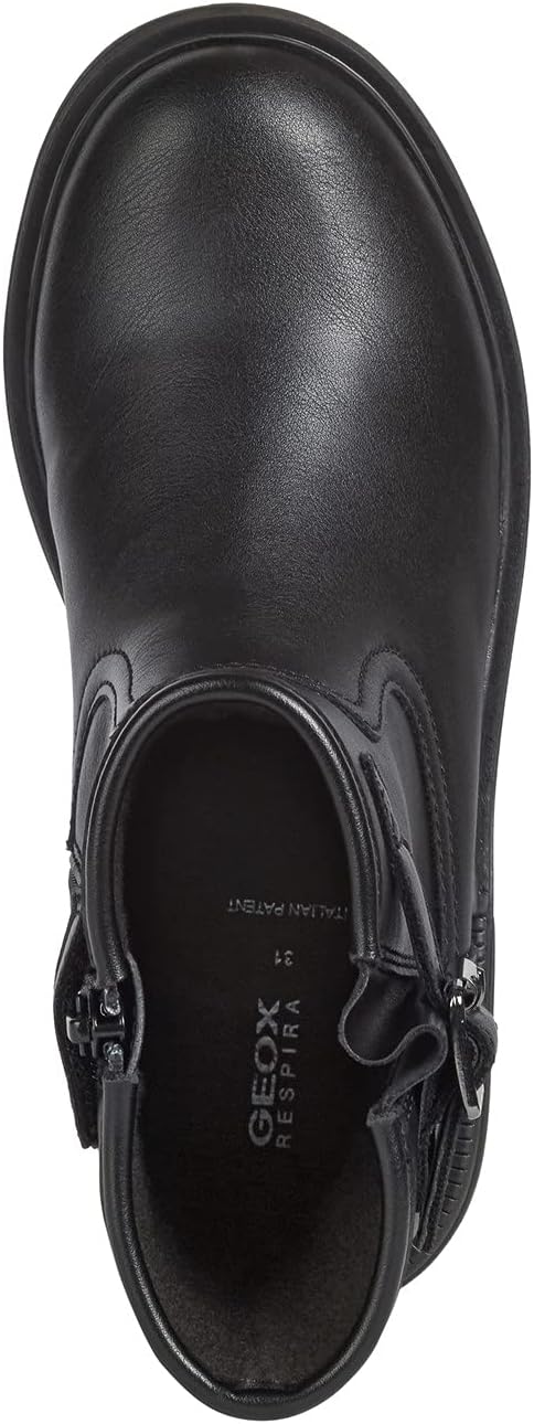 Geox Damen J Eclair Girl B Biker Boots 36 EU Schwarz, 36 EU Schwarz