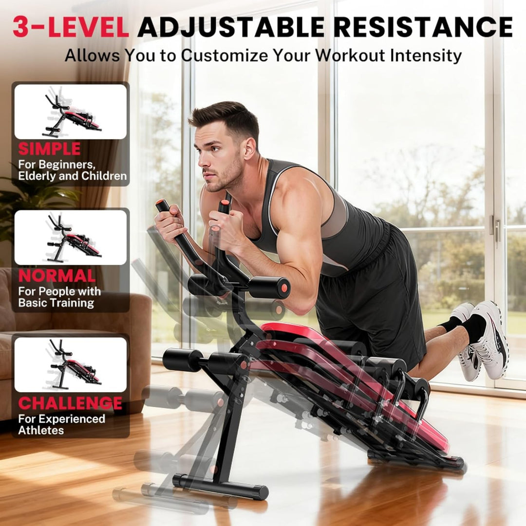 Bauchtrainer Bauchmuskeltrainer für Zuhause Multifunktionale Trainingsgerät 150 kg Belastbarkeit für