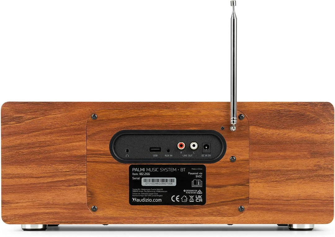Audizio Palmi - DAB Radio mit CD Player - 60 Watt Stereoanlage mit Bluetooth 5.0, USB &amp; Equalizer, W