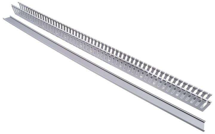 RS PRO Verdrahtungskanal Grau, 40 mm x 60mm, Länge 1m Kunststoff, Seitenwand Offen, Packung a 4 Stüc