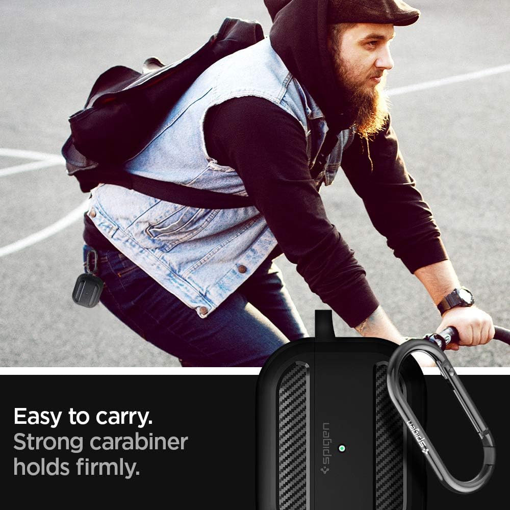 Spigen Rugged Armor Entwickelt für Apple Airpods Pro Hülle Case (2019) - Mattschwarz, Mattschwarz