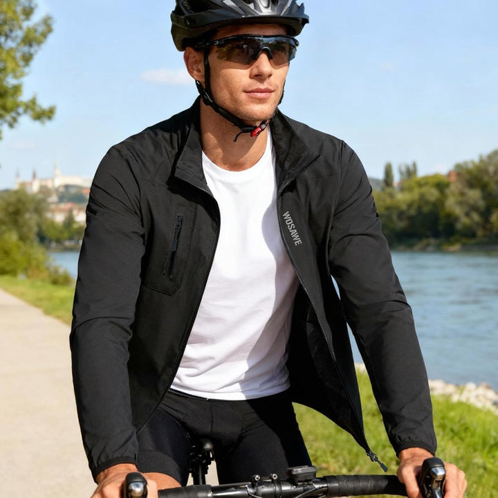 WOSAWE Herren Fahrradweste Leicht Atmungsaktiv ärmellos Laufjacke Winddicht Radweste mit YKK-Reissve