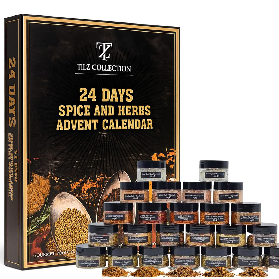 Gewürzkalender Adventskalender 2023 Only Spices Weihnachtskalender für Erwachsene 24 Gourmet Premium