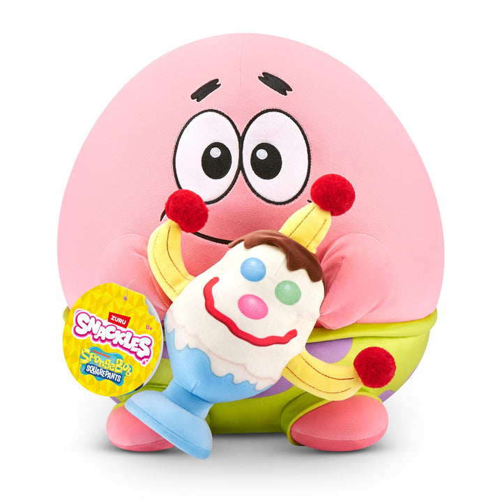 Snackles Figur Spongebob Schwammkopf, 35 cm grosses Plüschspielzeug (Patrick &Goofy Goober) von ZURU