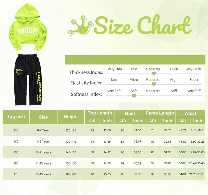 LOLANTA Mädchen Hip Hop Kleidung, Street Dance Outfit, Hoodie, Joggerhose Kinder Trainingsanzug Set
