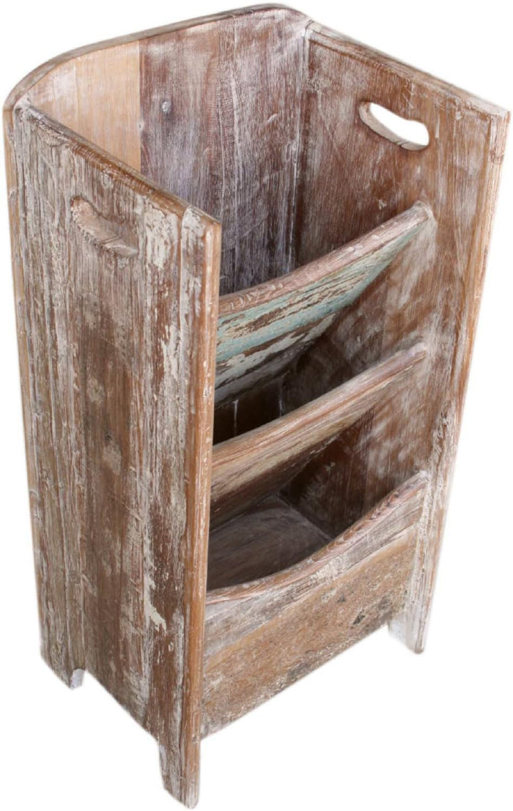 GURU SHOP Zeitungsständer - Modell 1b, Beige, 60x30x24 cm, Kleine Regale, Wand- & Weinregale