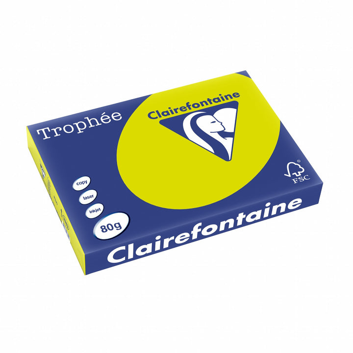 Clairefontaine 2882C - Ries Druckerpapier / Kopierpapier Trophee, intensive Farben, DIN A3, 80g, 500