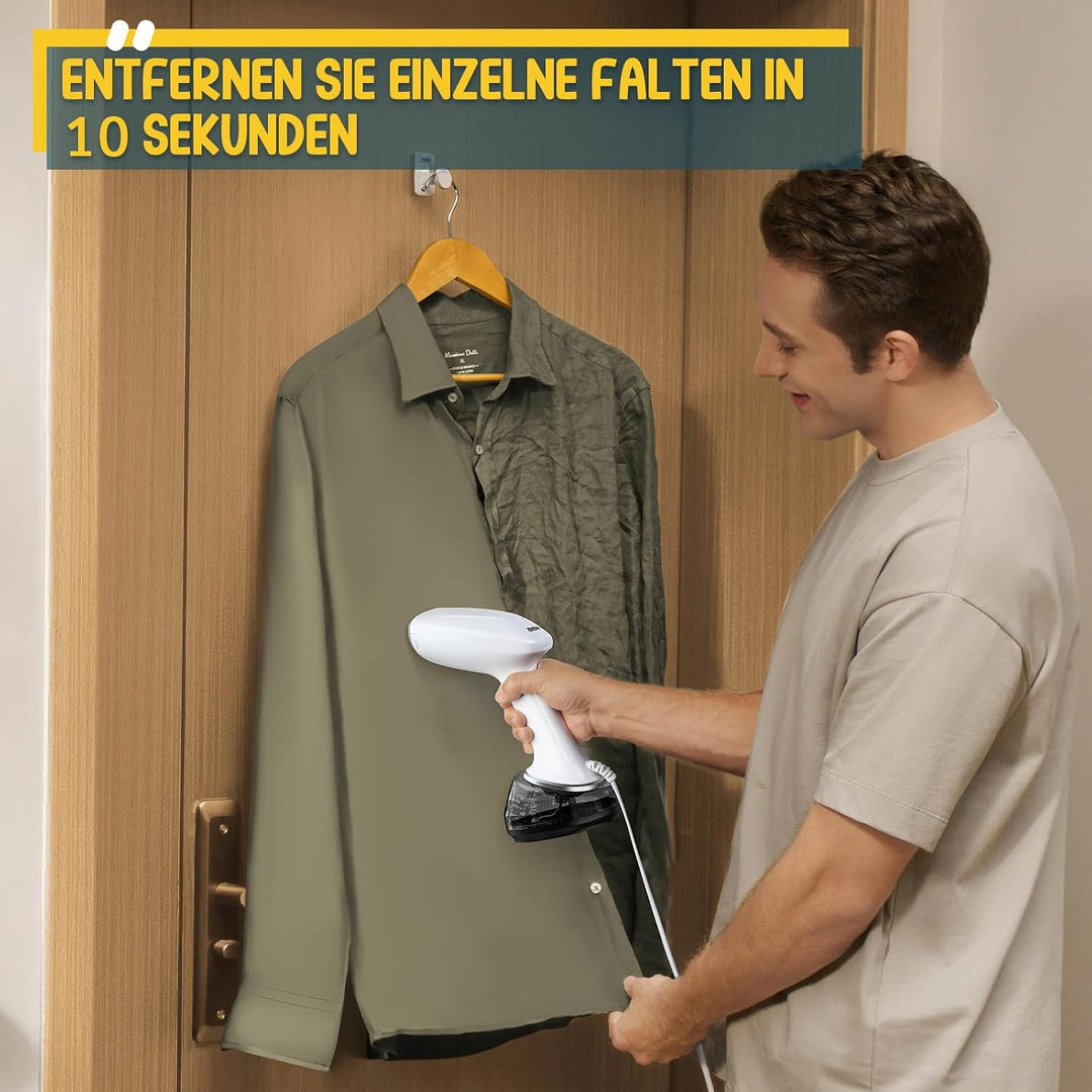 Rolipo Reisebügeleisen 1700W, Steamer Dampfglätter mit 360ml Wassertank, Kompakt für Kleidung, Ideal