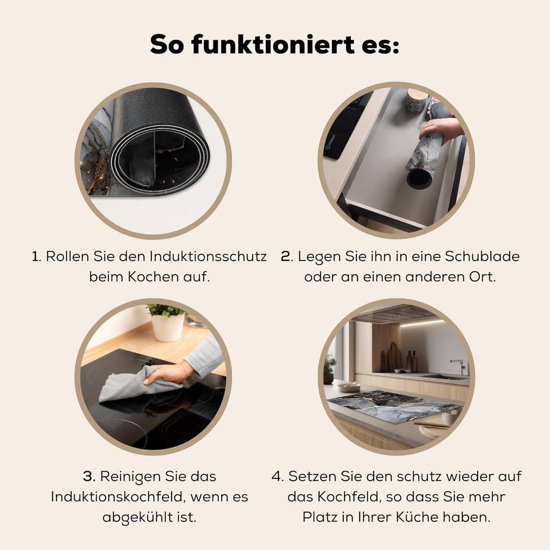 Herdabdeckplatte Einteilig Küche Ceranfeld Abdeckplatte Cerankochfeld Abdeckung Induktionskochfeld S