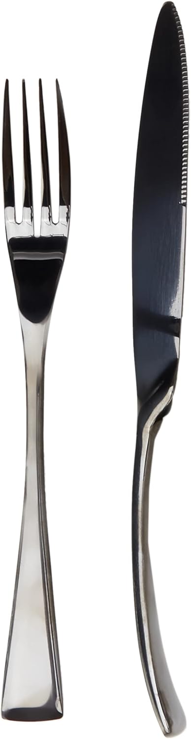 Comas 6323 BCN Colors – edelstahl Besteck set, Schwarz (Matt Black), 24 Stück