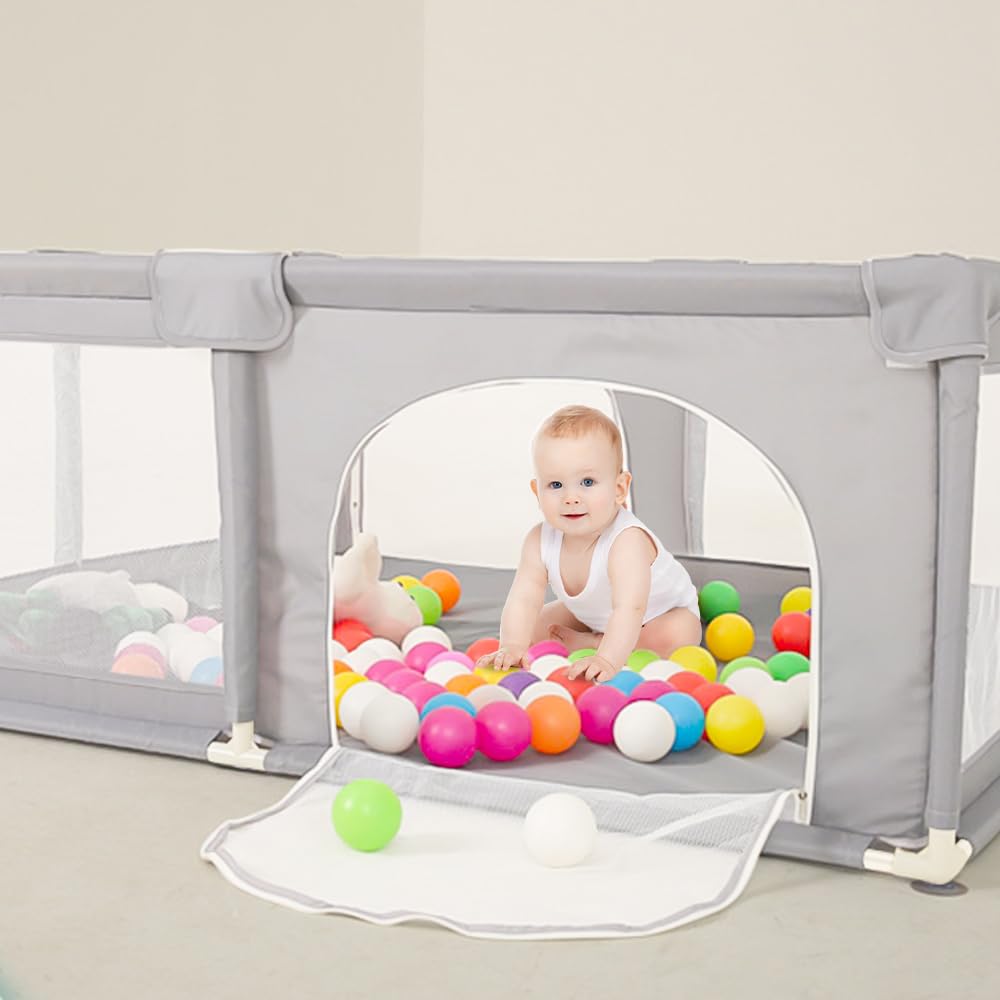 homewell Laufgitter Baby 150 * 150cm, Laufstall Baby, 210T dickes Oxford-Gewebe, Playpen, Kinderlauf