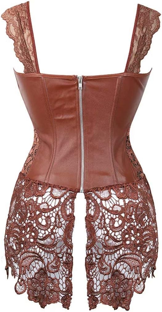 Josamogre Korsett Kleid Leder Corsage Korsagenkleid Spitze Corset grosse grösse Reissverschluss Burl