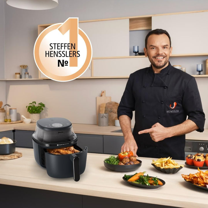 Philips Airfryer 3000 Series 4.2L, Sichtfenster, 16-in-1 Airfryer, RapidAir Plus Technologie, wenige