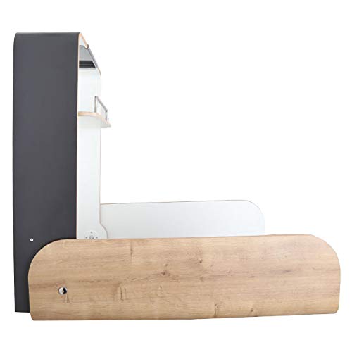 Pamplona Wickeltisch/Timkid Kawaform midi- klappbar als Wandwickeltisch, Formholz, weiss, inkl. Wick