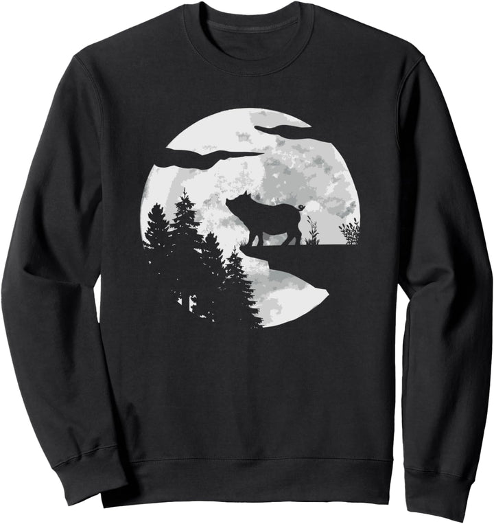 Schweinezucht Schwein Silhouette - Ferkel Landwirt Schwein Sweatshirt