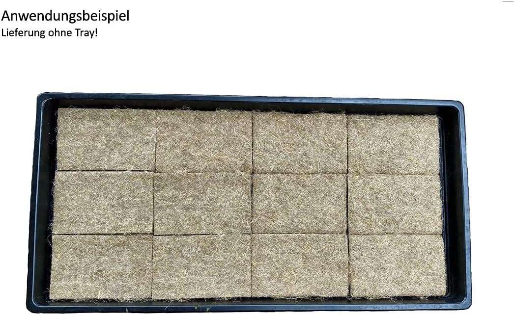 Anzuchtmatte aus 100% Hanf, 115x75 mm, 1cm dick, 7er Kette, 20er Pack, Gesamtstückzahll: 140 Stück (