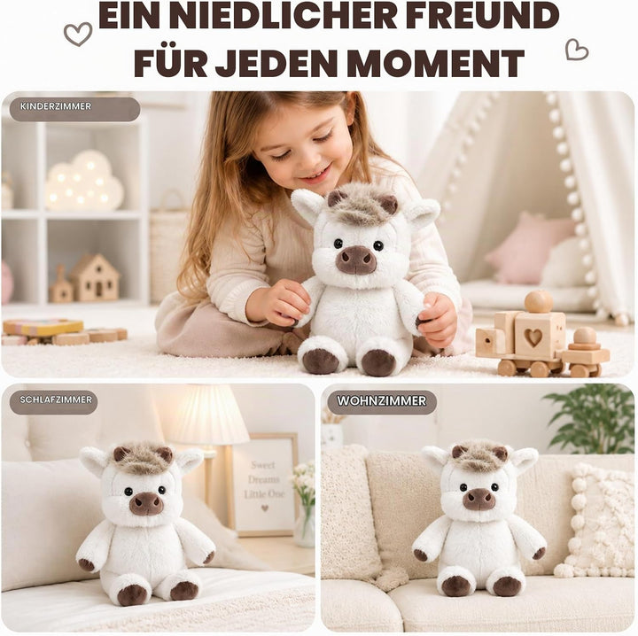 JIASHA Running Cow Plush 45cm, Laufendes Kuh Kuscheltier, A