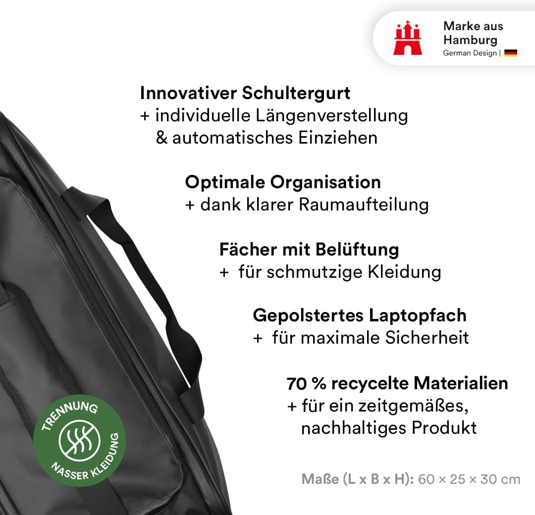 STRYVE Performance Sportsbag aus 70% Recycelten Materialien | Nachhaltig, Funktionell &amp; Ästhetisch |