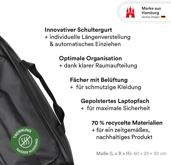 STRYVE Performance Sportsbag aus 70% Recycelten Materialien | Nachhaltig, Funktionell &amp; Ästhetisch |