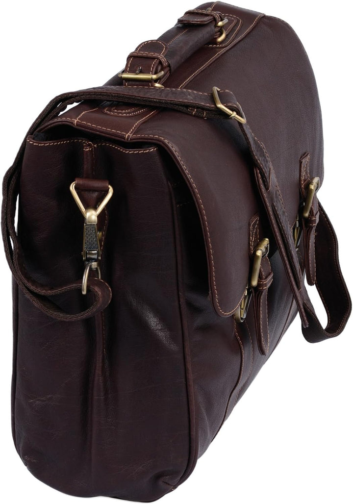 LEAS Oxford - Aktentasche Echt-Leder, dunkelbraun Classic Bags