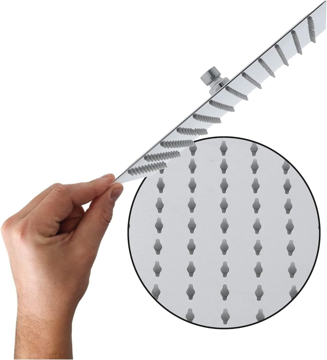 Millto™ Quadratische Edelstahl Duschkopf Regendusche 30x30 cm XXL | Regenduschkopf Gross 12 Zoll Bra