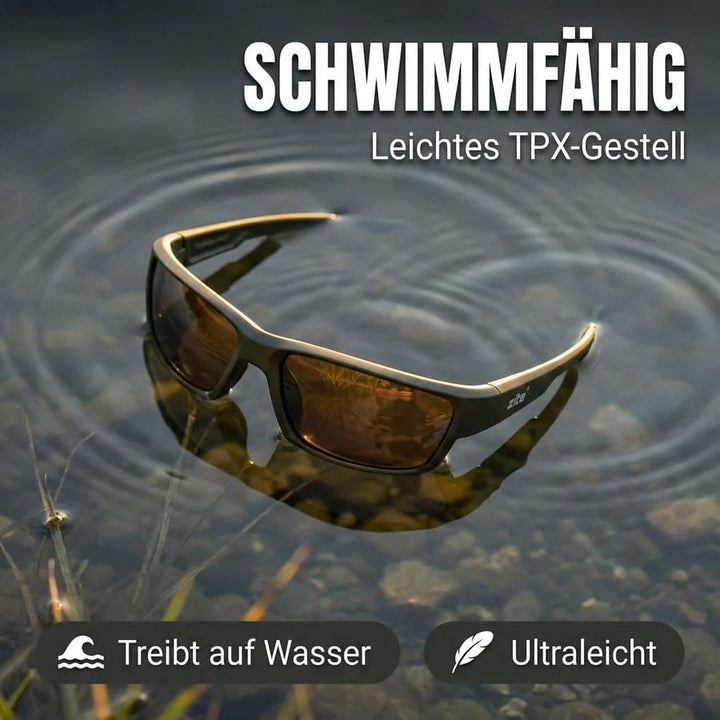Zite Fishing Polarisationsbrille | Orus | Polbrille Angeln verspiegelt, UV400 & Schwimmfähig | Ultra