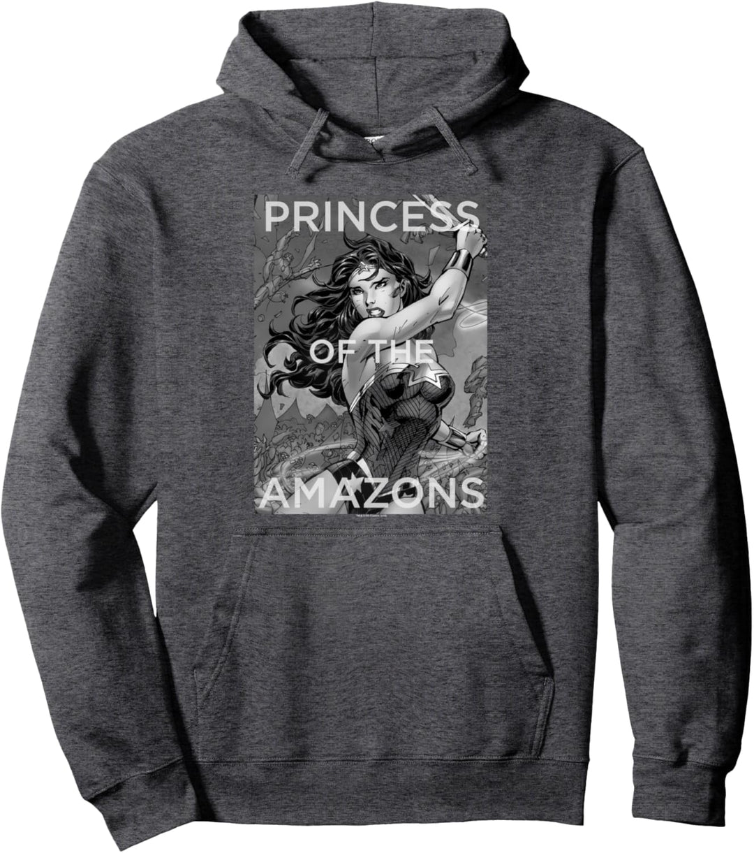 Wonder Woman Princess Greyscale Pullover Hoodie