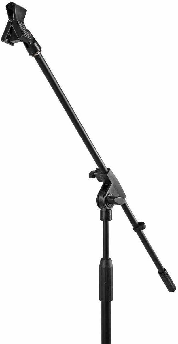 Vonyx Universal-Mikrofonständer mit Haltegriff, höhenverstellbar mit Halterung und Adapter