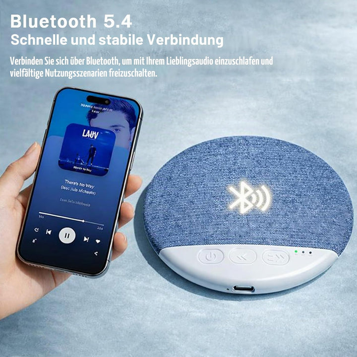 Bluetooth-Kissen-Lautsprecher zum Schlafen, tragbarer Mini-Lautsprecher unter dem Kissen mit weissem