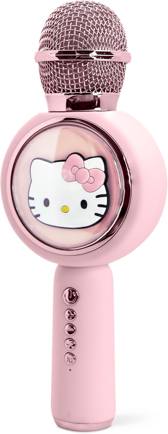 Hello Kitty Karaoke-Mikrofon mit kabellosem Lautsprecher und LED-Leuchten