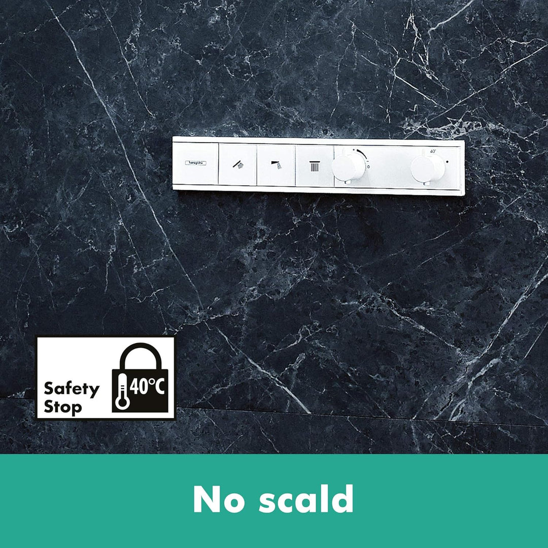hansgrohe Unterputz Thermostat RainSelect (für 3 Funktionen) Mattweiss Mattweiss 3 Funktionen, Mattw