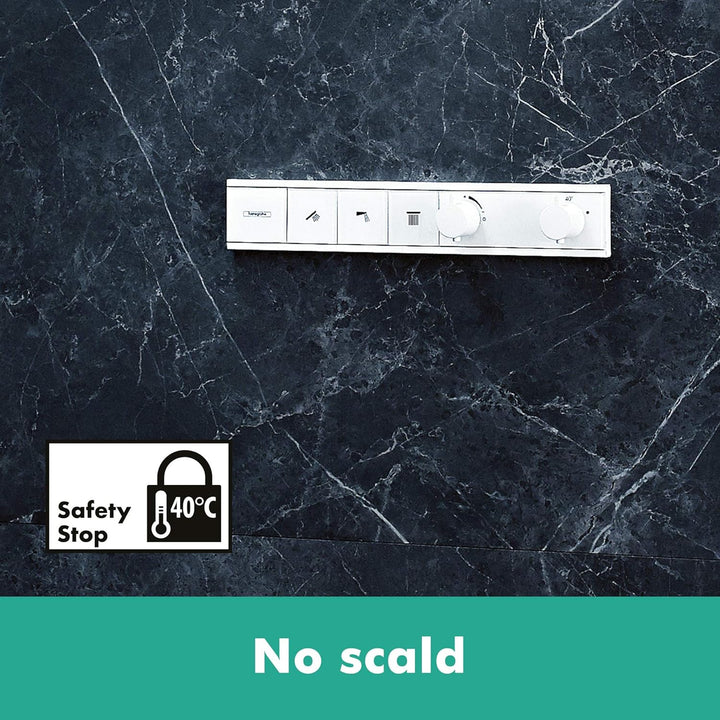 hansgrohe Unterputz Thermostat RainSelect (für 3 Funktionen) Mattweiss Mattweiss 3 Funktionen, Mattw