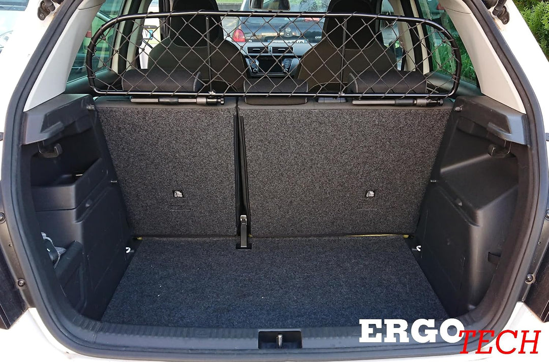 ERGOTECH Trennnetz Trenngitter kompatibel mit Skoda Fabia (ab BJ 2015) RDA65-XS, für Hunde und Gepäc