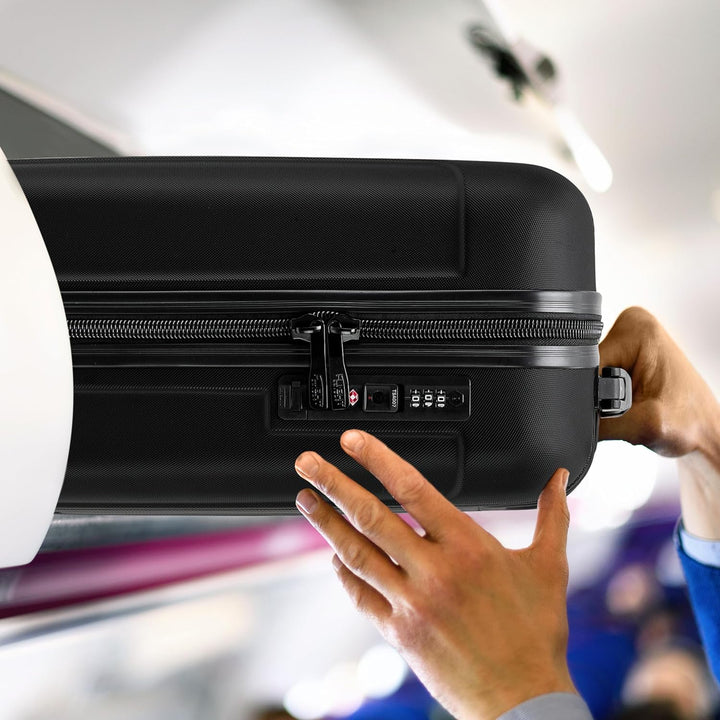 Flight Knight Premium Lightweight Suitcase - TSA-Schloss Mit USB-Anschluss - 8 Spinner-Rader - ABS-H